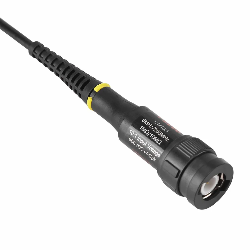 1 szt. P2200 uniwersalna wysoka precyzja 200 MHz sonda oscyloskopowa X10/X1 zestaw akcesoria PKCATI BNC klips sondy kabel, czarny