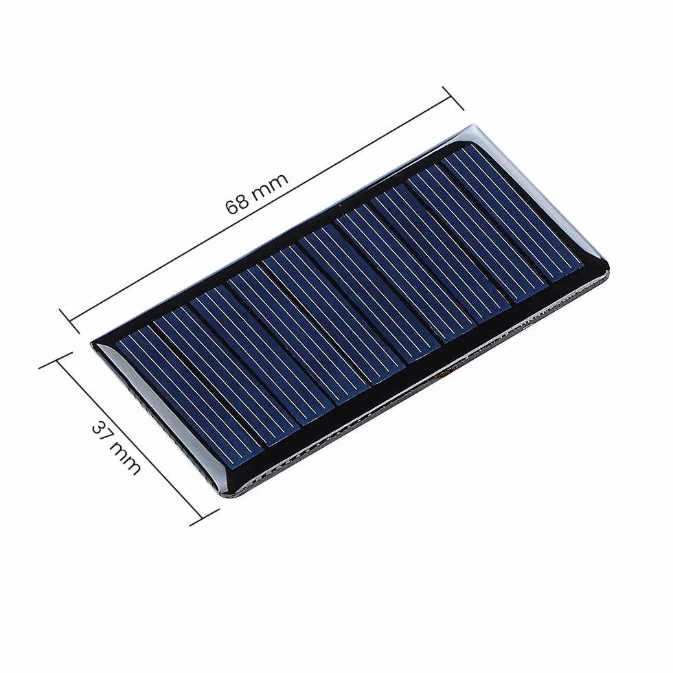10 sztuk 5 V 60 mA MINI panel słoneczny epoksydowy panel słoneczny polikrystaliczne ogniwa słoneczne do ładowarki solarnej DIY Solar Syatem Kits 68 mm x 37 mm 5 V