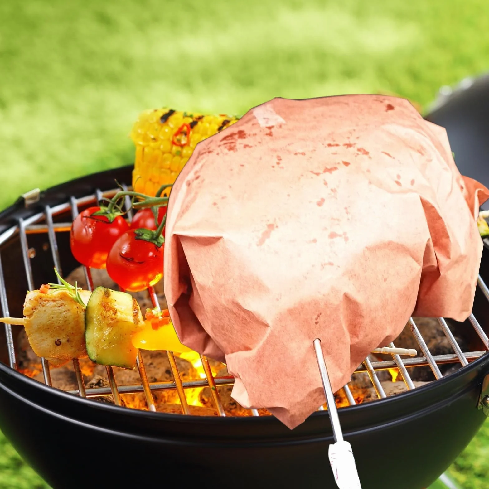 ASelected Butcher Paper Pink papier rzeźniczy BBQ 45 cm x 53 m, niewoskowany papier rzeźniczy do grilla, do wędzenia, opakowania mięsne dla doskonałych rezultatów grillowania – soczyste mięso i