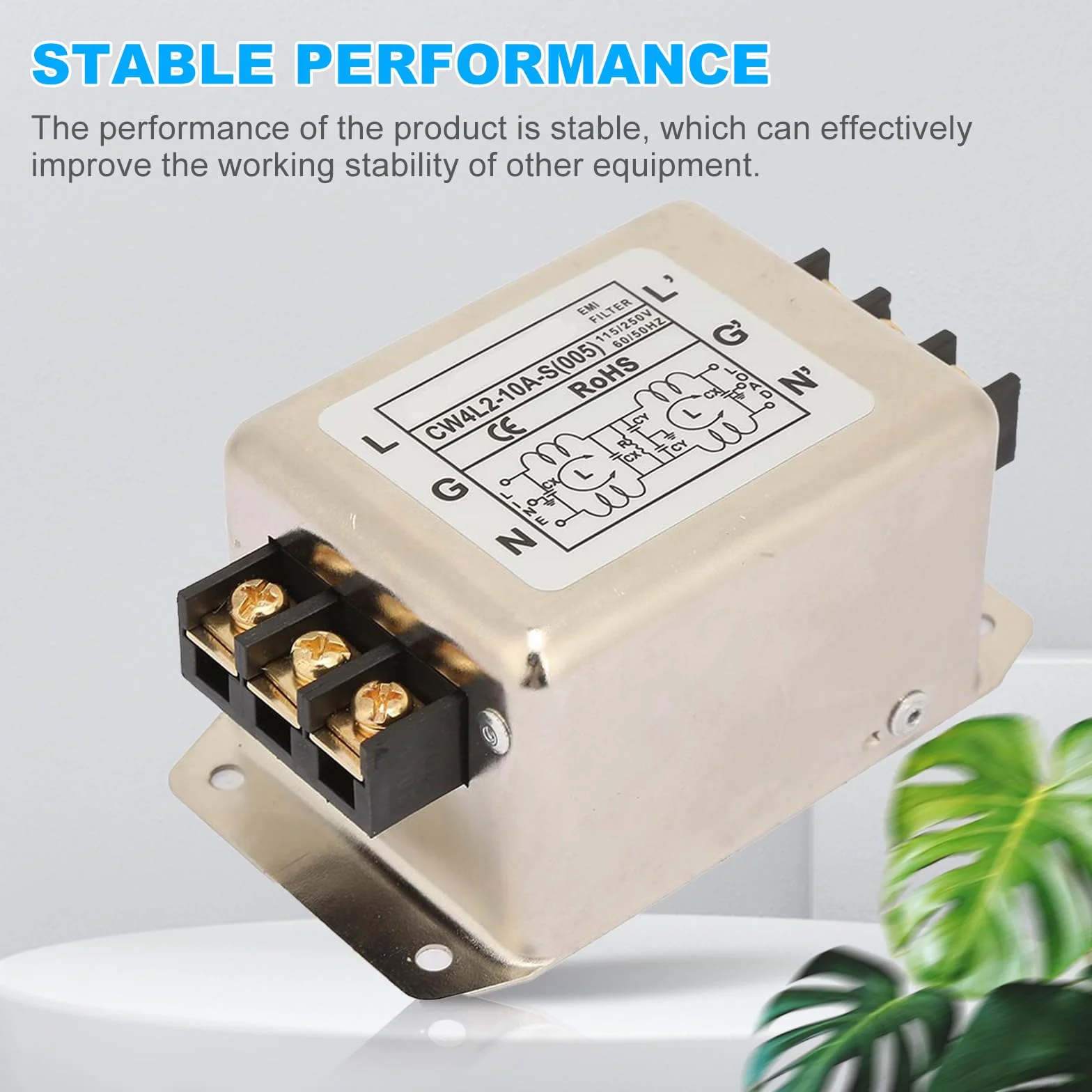 Filtr sieciowy EMI 115V 250V 10A 50/60 Hz jednobiegunowy dwubiegunowy