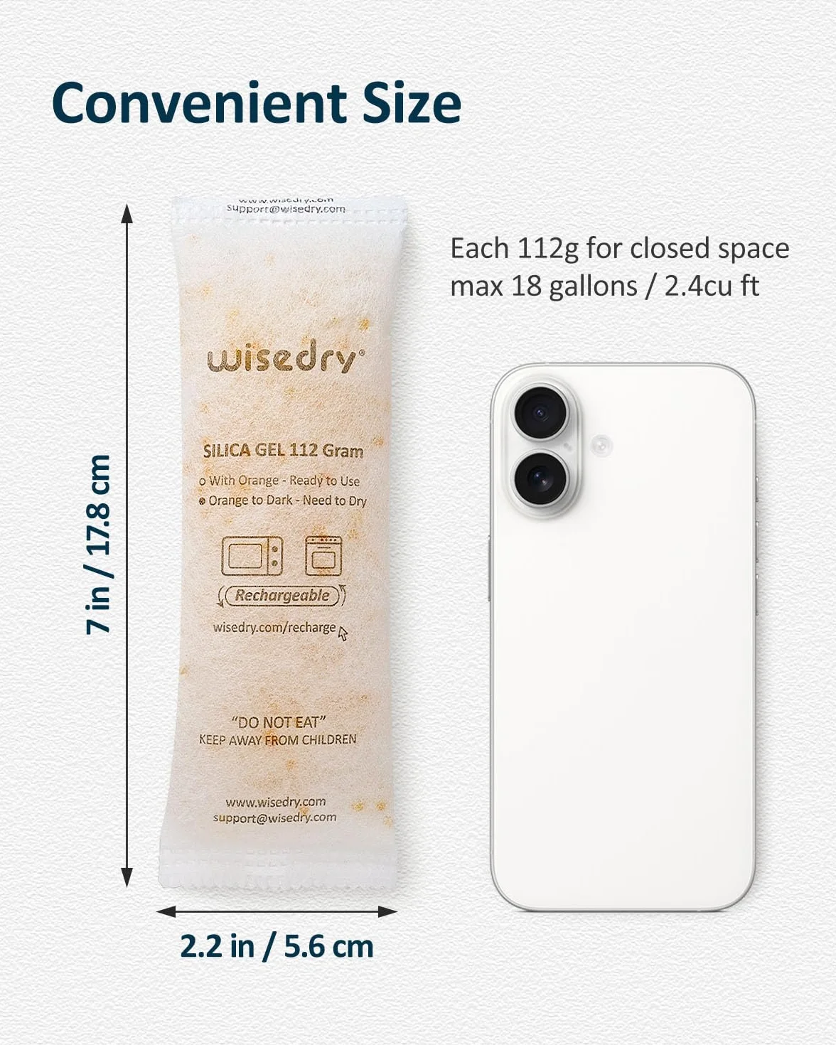 Wisedry 112g Kieselgel Desiccant Packs [4 Packungen] mit Orange Anzeige Perlen für 3D Drucker