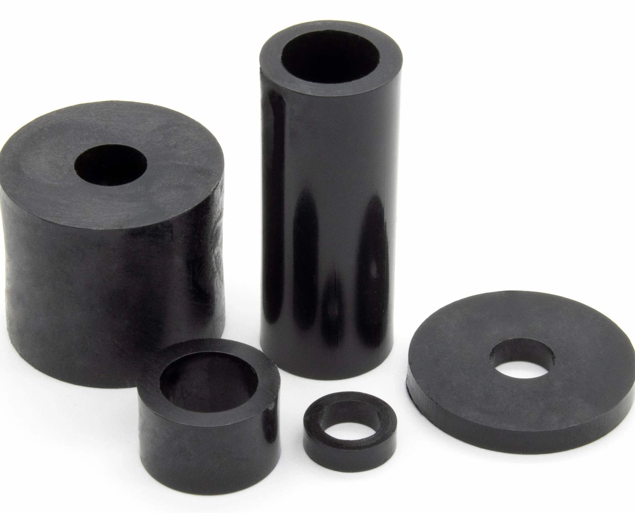 Enkotrade 100 sztuk tulejek dystansowych do M10 | 15 x 10,5 x 12,5 mm | elementy dystansowe okrągłe z tworzywa sztucznego, podkładki dystansowe, tuleje łożyskowe, tuleje gwintowane