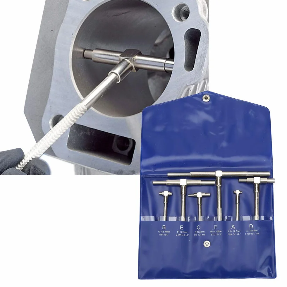 6 Sztuk/zestaw Miernik Teleskopowy Mikrometr Wewnętrzny, Mikrometr Wewnętrzny 8-150Mm Regulowany Miernik średnicy Wewnętrznej Mikrometr Narzędzia Pomiarowe