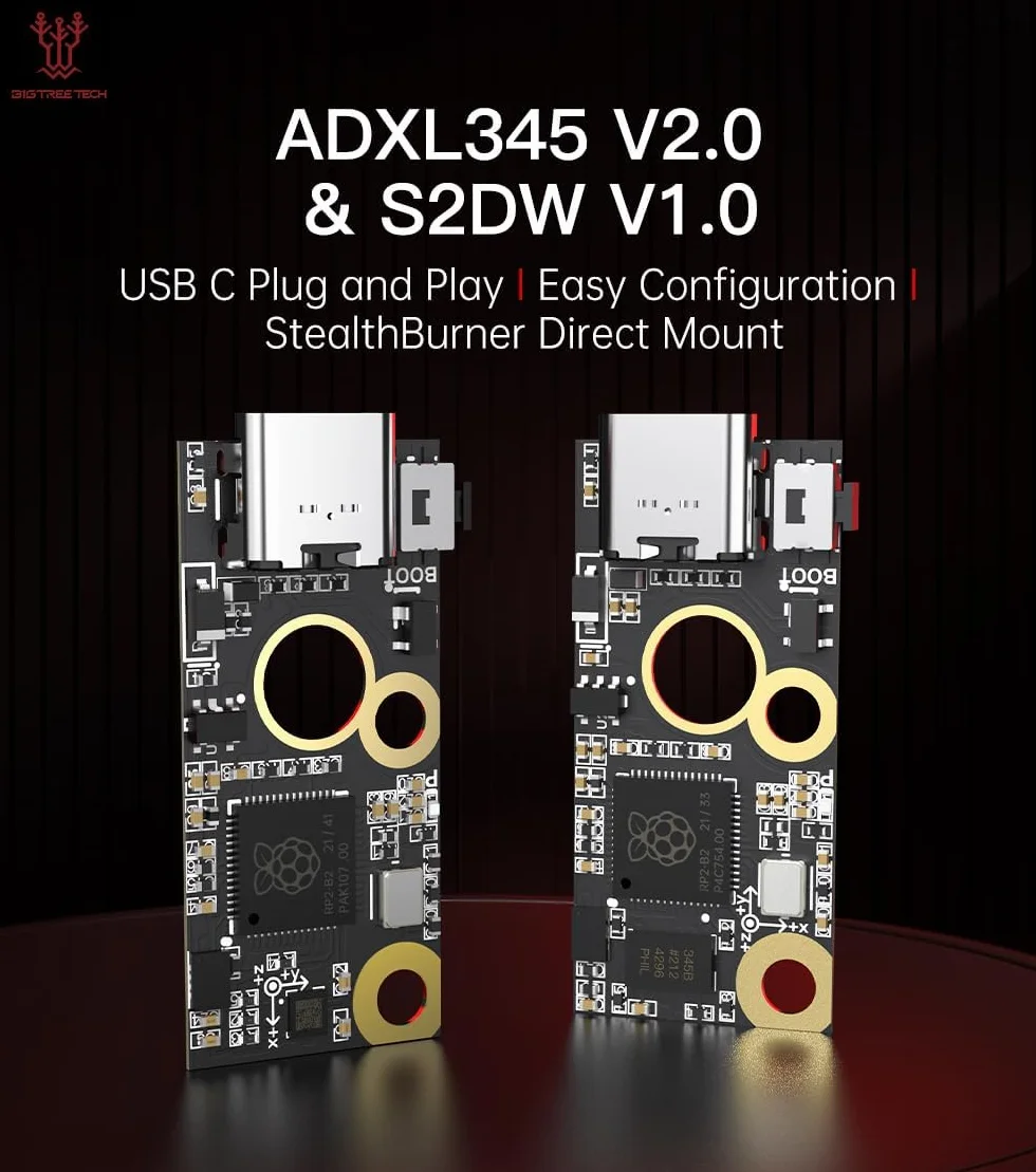 BIGTREETECH ADXL345 V2.0 Płytka akcelerometru Klipp-er Input Shaping części do hotendu drukarki 3D Moduł sensoryczny wsparcie połączenie USB dla Voron Stealthburner