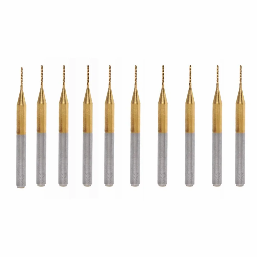 10 szt. 0,8 mm powlekany tytanem frez frez do frezowania z węglikami frez obrotowy zadziorów