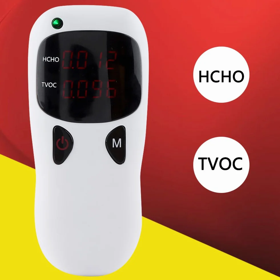Profesjonalnej Jakości Cyfrowy Detektor Formaldehydu, Analizator Powietrza HCHO TVOC do Użytku Domowego
