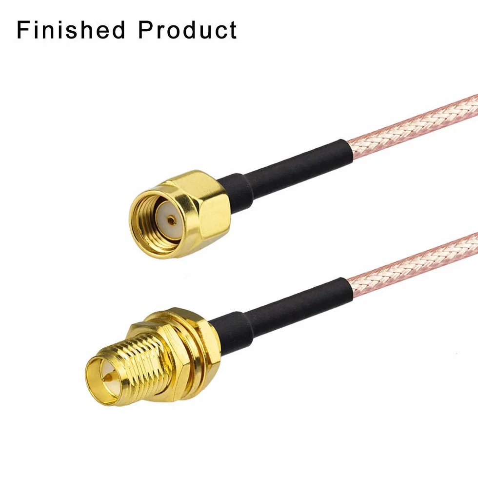 Superbat RPSMA Zestaw złączy zaciskowych RP-SMA Wtyczka do RG174 RG316 RG188A LMR100 kabel koncentryczny 10 sztuk