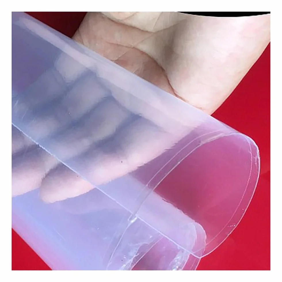 Silicone Film, 0.1mm/ 0.2mm/ 0.3mm/ 0.5mm/ 0.8mm Silicone Rubber Sheet 500mm Width 500mm Length Transparent Silicone Film (Color : Transparent, Size : 500X500x0.4mm)