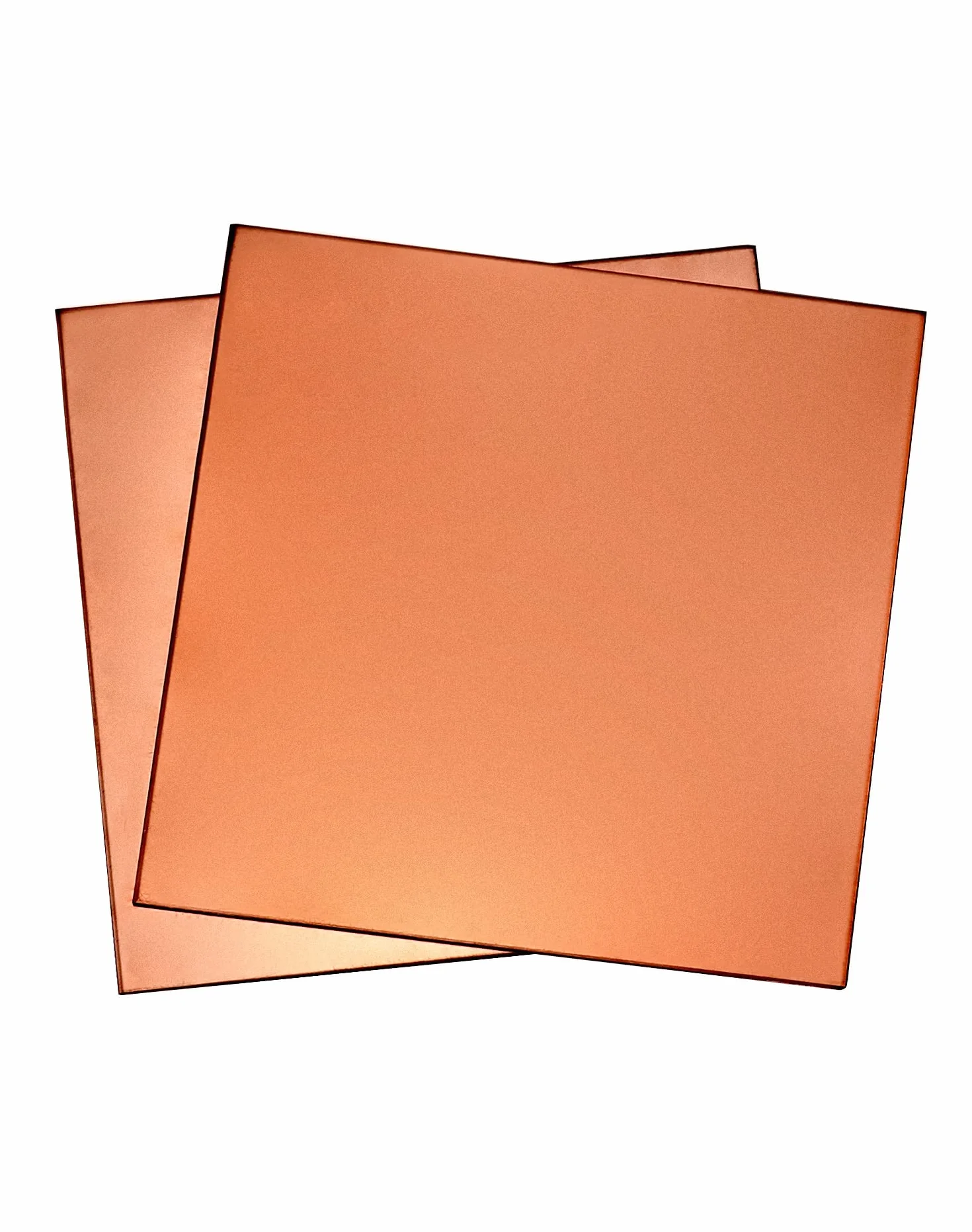 QWORK® 2 szt. Miedzianych płyt, 99% czystej blachy miedzianej 1mm x 100mm x 100mm do rzemiosła metalowego, tworzenia biżuterii, drukowania płytek drukowanych i innych (100mm x 100mm x 1mm)