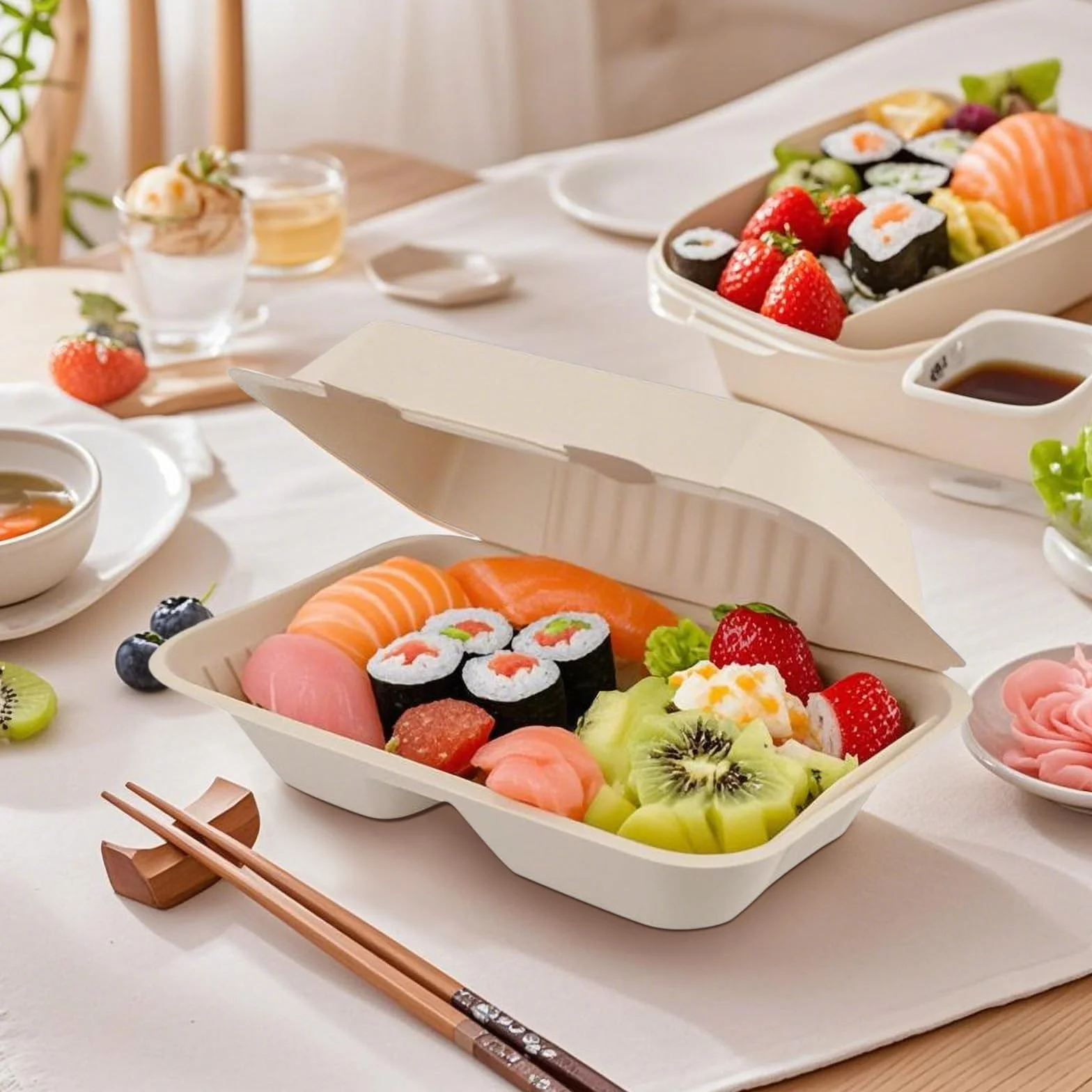 75 sztuk, 900 ml, 2 sztuki, 2 przegródki, kartonowe, jednorazowe, menu z pokrywką, z pokrywką, na wynos