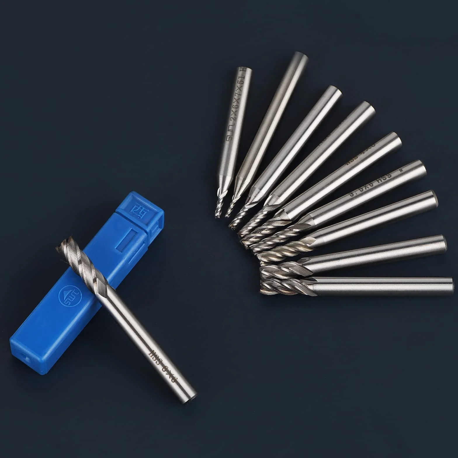 EFUTURETIME Frezy trzpieniowe HSS zestaw 10 sztuk, średnica 1,5-6 mm, stal szybkotnąca, do aluminium drewna akrylu