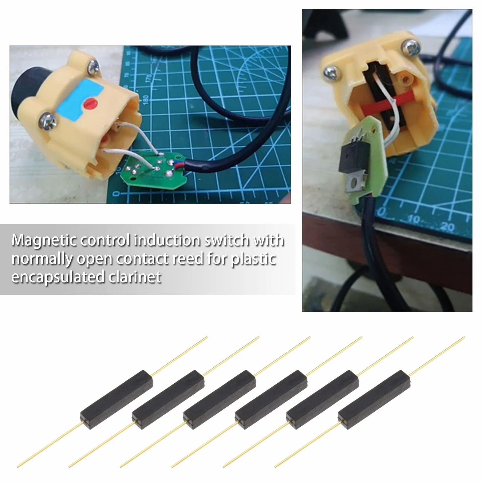 Przełącznik trzcinowy normalnie otwarty magnetyczny 100 V 2,5 x 14 mm do bieżni