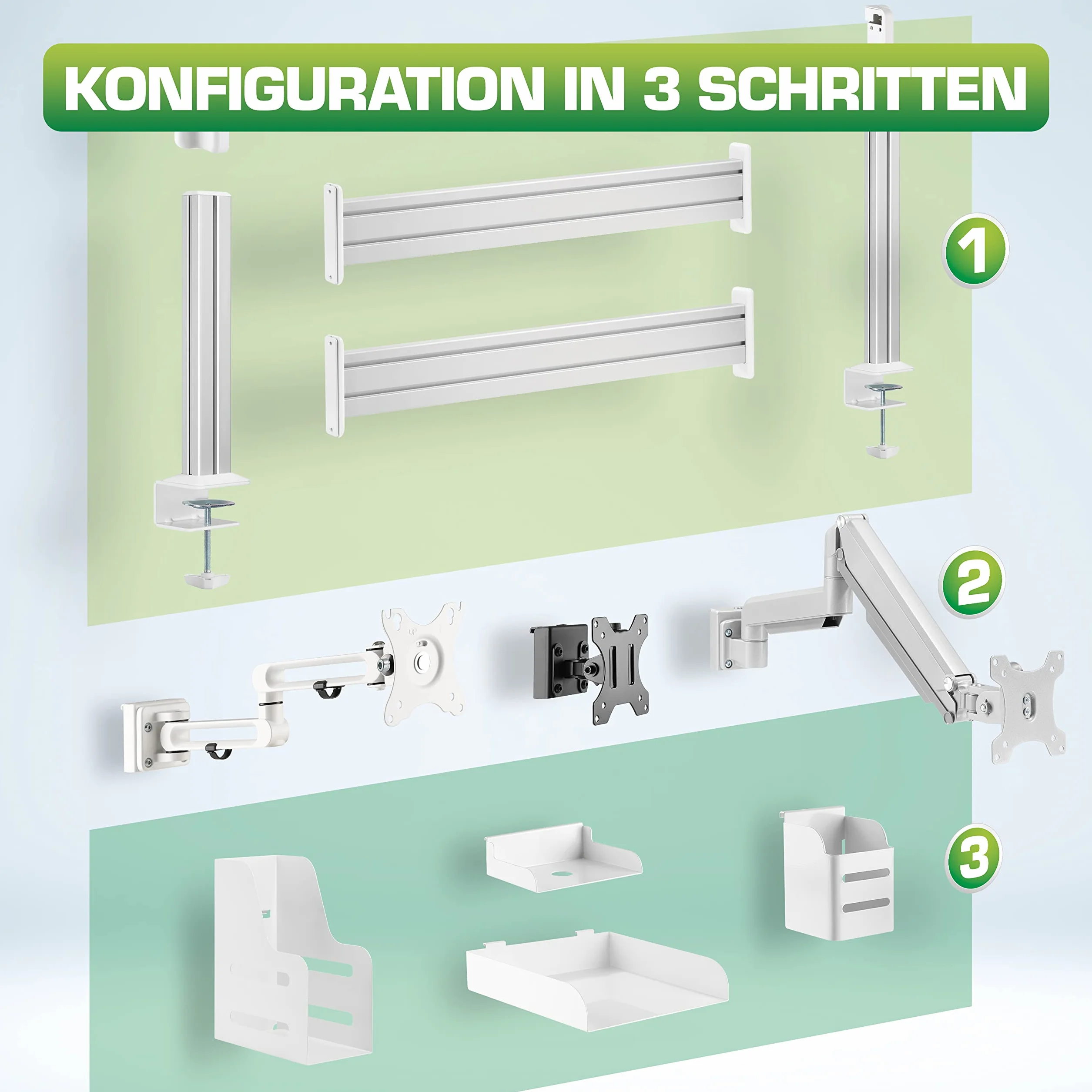 InLine® Półka Slatwall mała, biała