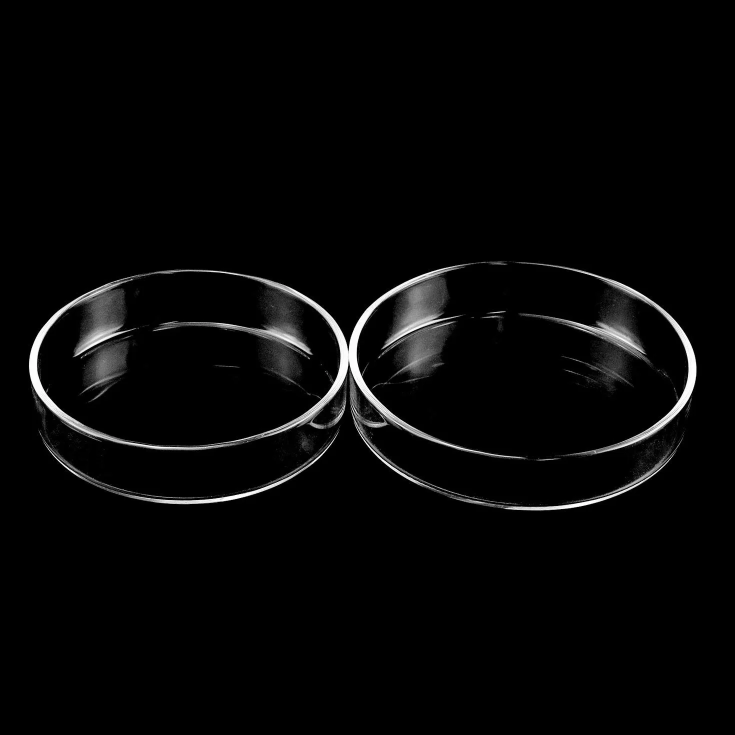QWORK® Szklane szalki Petriego z pokrywką, wysokie szkło borokrzemianowe Sterylizowane szalki Petriego do hodowli laboratoryjnej, 90mm x 20mm, 5 sztuk