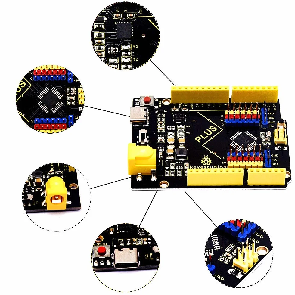 KEYESTUDIO UN0 R3 Rev3 328P płytka kontrolera CP2102 chip kompatybilny z Arduino IDE