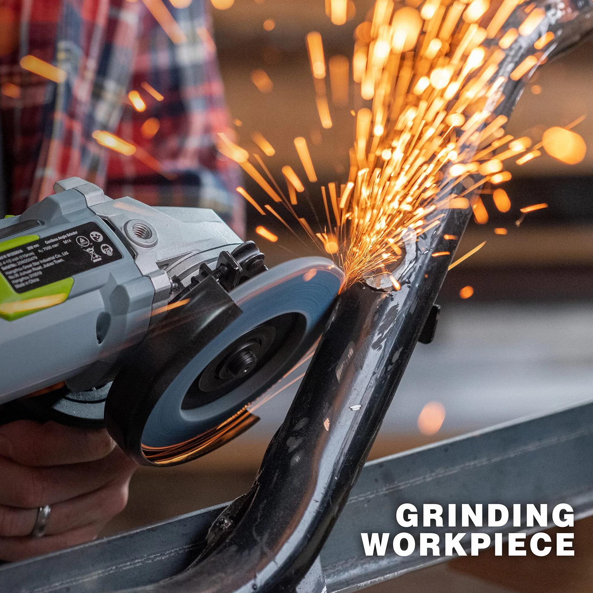 WORKPRO Zestaw 10 tarcz ściernych 125 mm, ziarno 60, najwyższej jakości tarcza szlifierska z tlenku glinu do usuwania zadziorów, rdzy, polerowania, wykończenia
