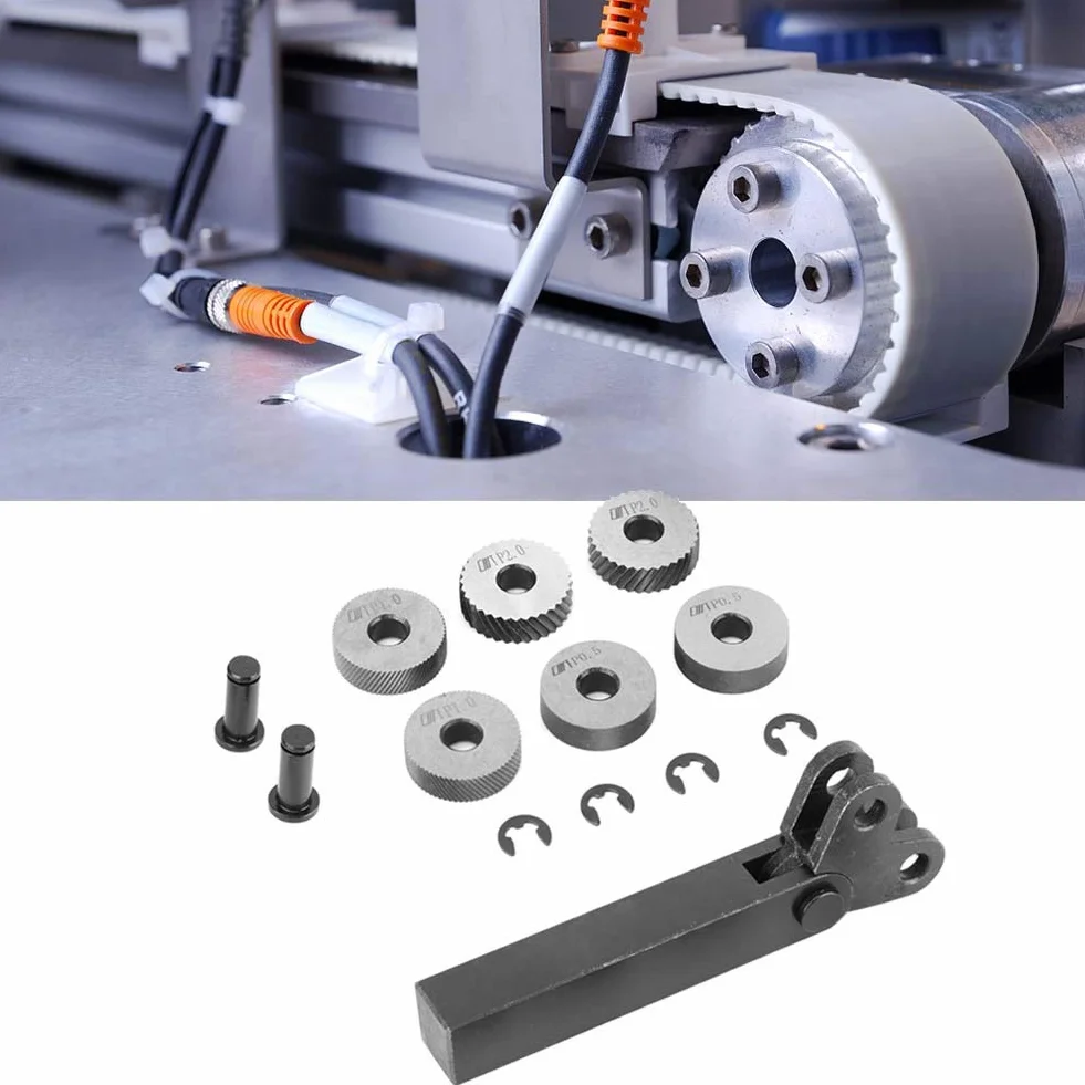 Rändelwerkzeug Stahl 7 Sztuk 0,5/1/2mm Diagonalne Dual Linear Do Obrabiarek
