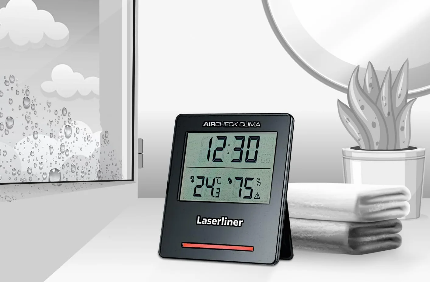 Umarex Laserline AirCheck Clima (precyzyjnie ustala temperaturę otoczenia i względną wilgotność powietrza, zapisuje minimalne i maksymalne wartości klimatyczne) 082.431A