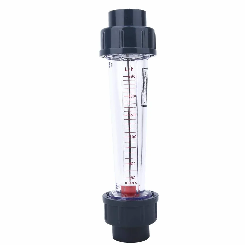 Przepływomierz z tworzywa ABS, płaski otwór z tworzywa sztucznego (średnica wewnętrzna 32 mm), LZS-25 (D) 250~2500 l/h