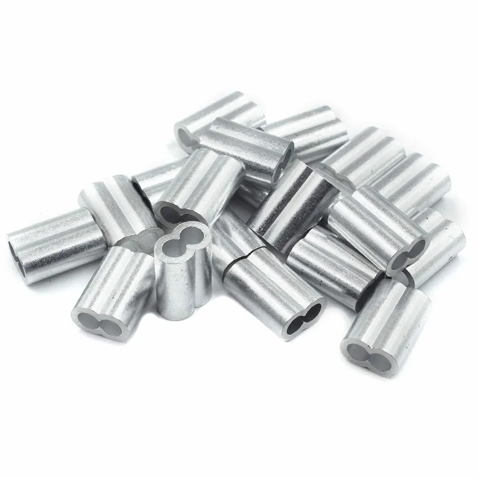 50 x aluminiowa pętla zaciskowa, 2,0 mm | aluminiowe tuleje zaciskowe | tuleje zaciskowe, aluminiowe zaciski stalowe, zaciski kablowe, zaciski zaciskowe, zaciski zaciskowe do lin, łączników linowych, tulejki zaciskowe