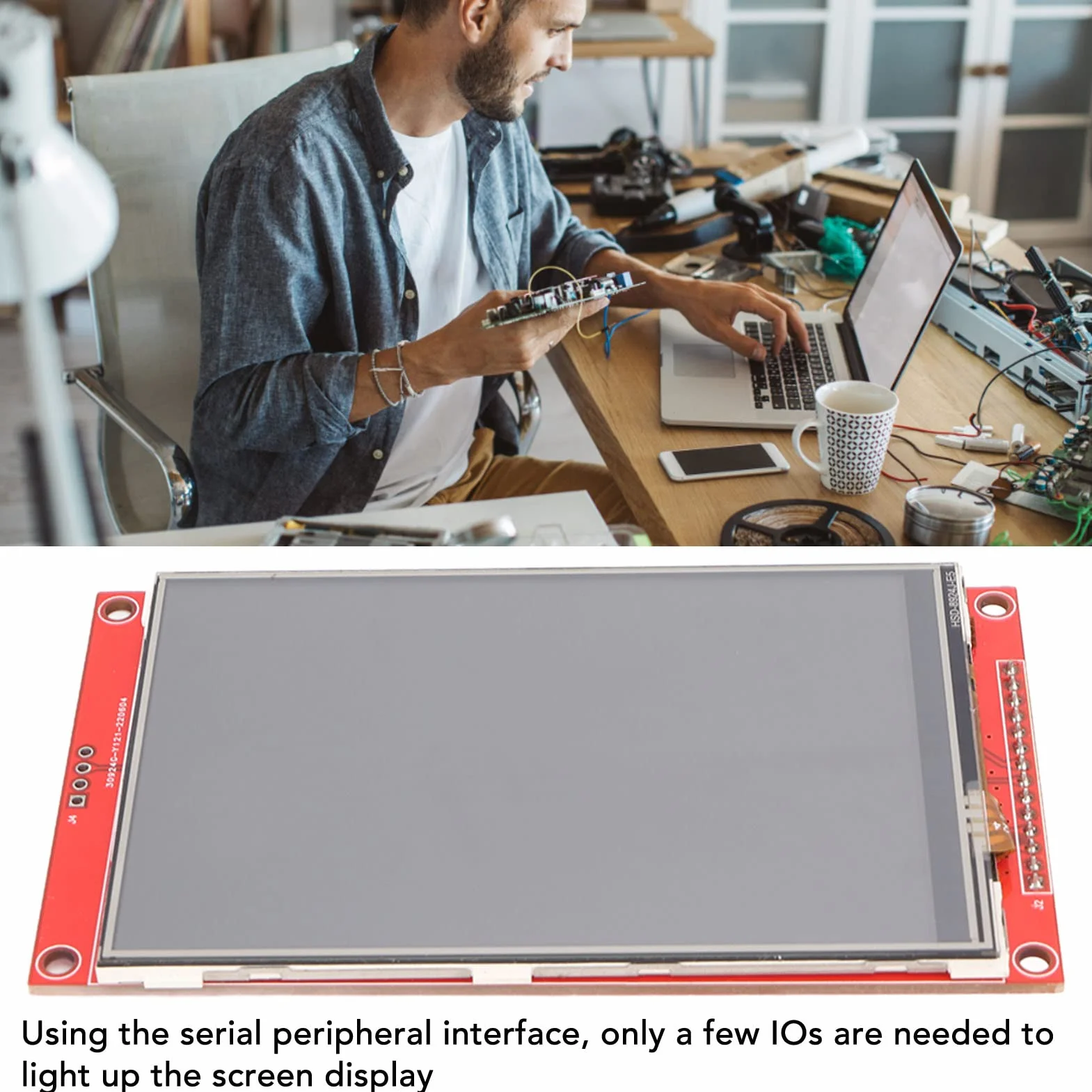 Moduł Wyświetlacza TFT ILI9488 4-calowy Dotykowy LCD SPI do Projektów Mikrokontrolera