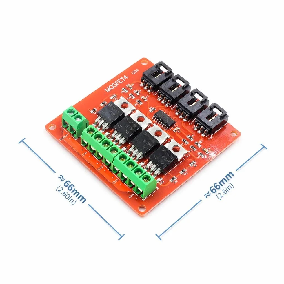 2pcs Four Channel 4 Route MOSFET Button IRF540 V4.0 + MOSFET Switch Module