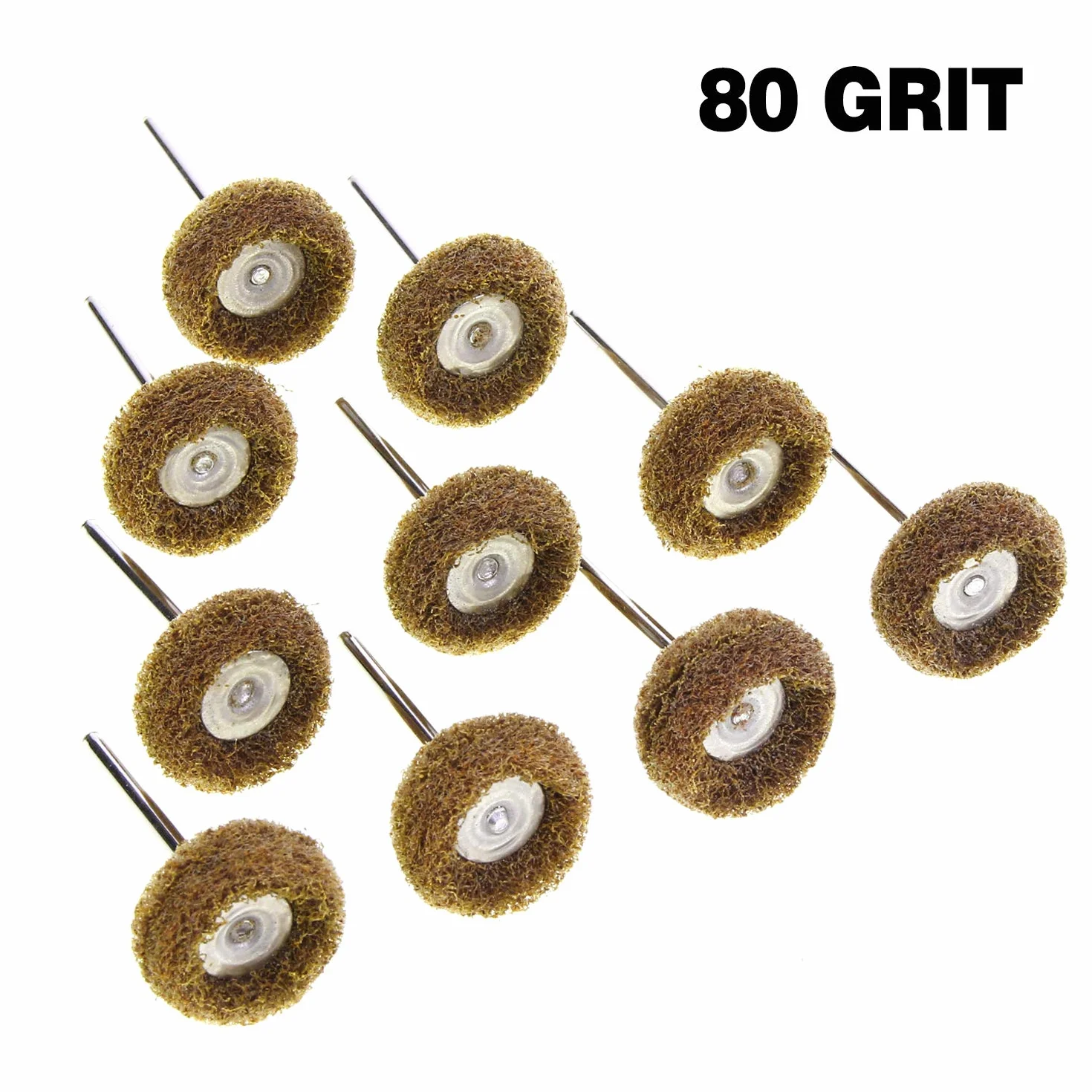 HSeaMall 40 szt. tarcze polerskie 2,5 cm 80/150/240/300 Grit do narzędzi obrotowych
