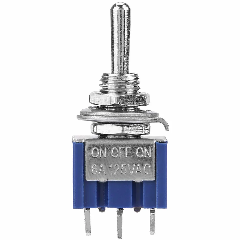 Przełącznik dźwigniowy SPDT 3-pozycyjny On OFF 6A 125VAC 6mm