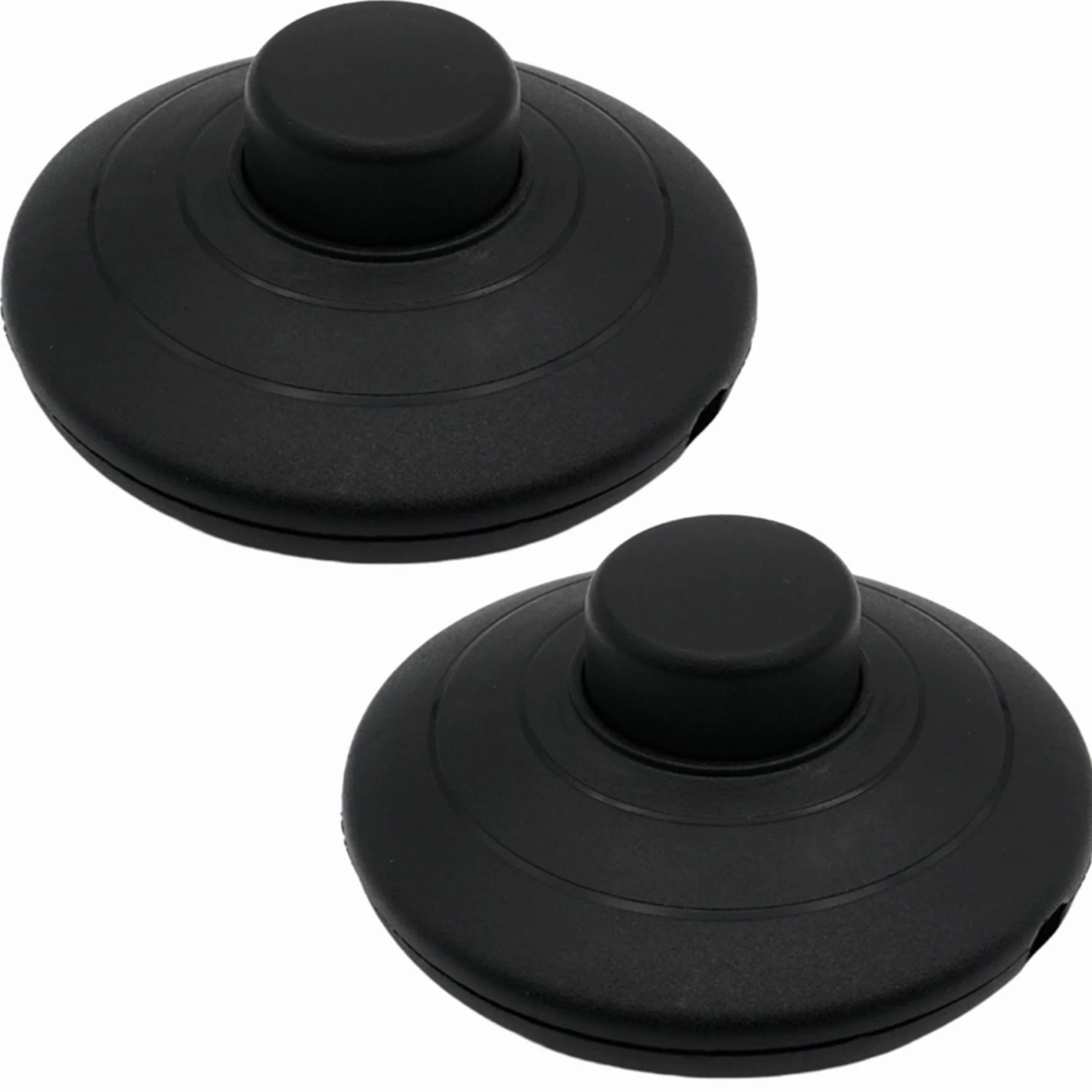 2 sztuki lamp z przełącznikiem nożnym 250 V/2 A, okrągły kabel nożny, przełącznik nożny z przyciskiem, samoblokujący, do 2- lub 3-żyłowych kabli, lamp i małych urządzeń lub lamp, włącznik światła