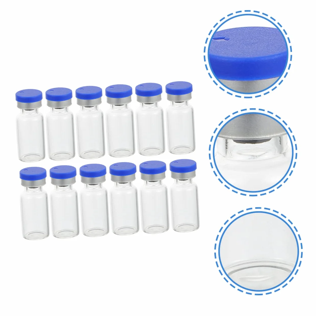 iplusmile Szklane Fiolki Z Silikonową Nakładką 3 Ml Mini Butelki Na Płyny Droer Fill Pojemniki Na Próbki Do Użytku Domowego
