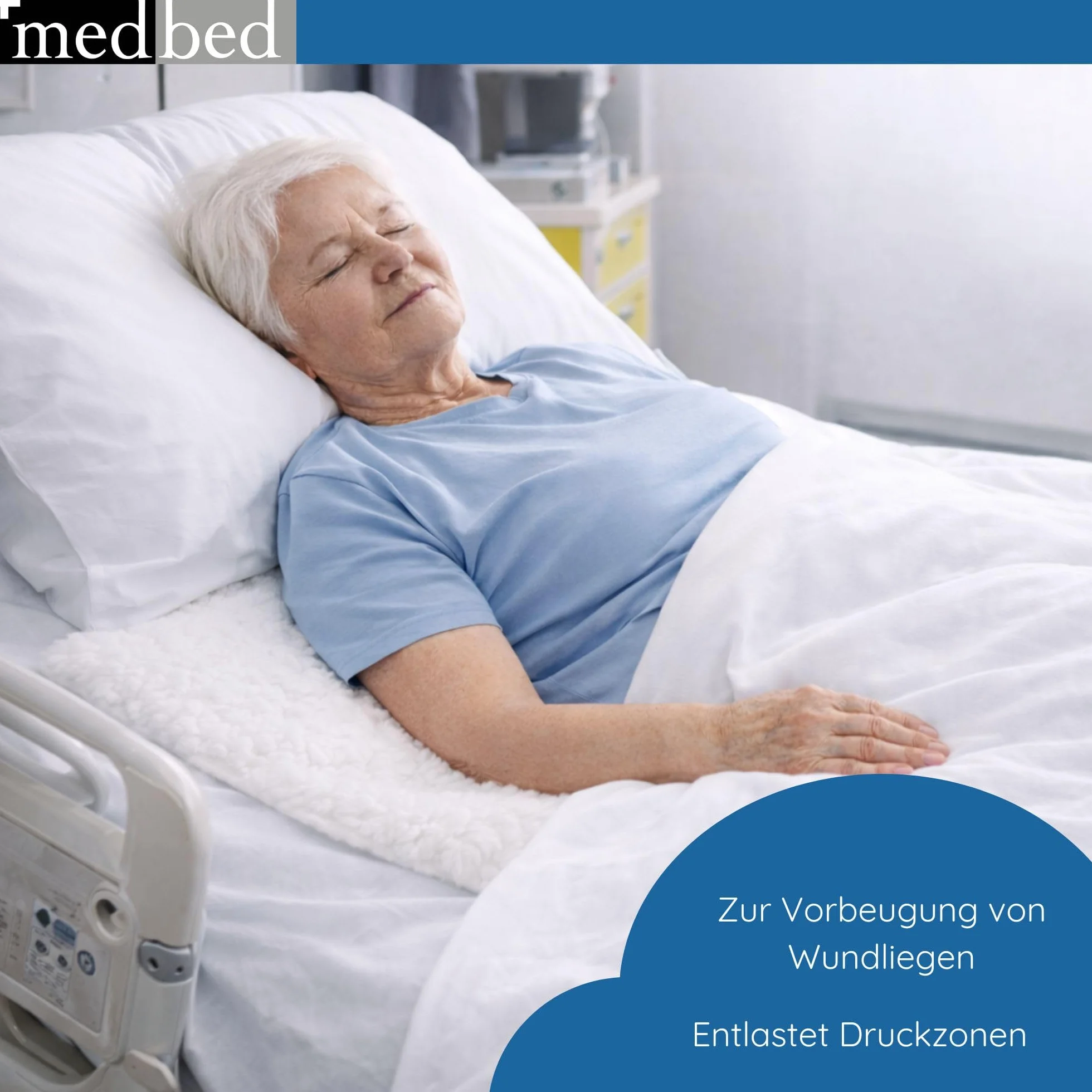 Anti-Dekubitus MedBed Premium – podkładka medyczna do zapobiegania gojeniu się ran (100 x 140 cm)