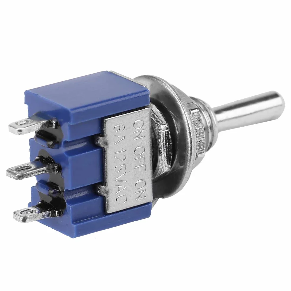 Przełącznik dźwigniowy SPDT 3-pozycyjny On OFF 6A 125VAC 6mm
