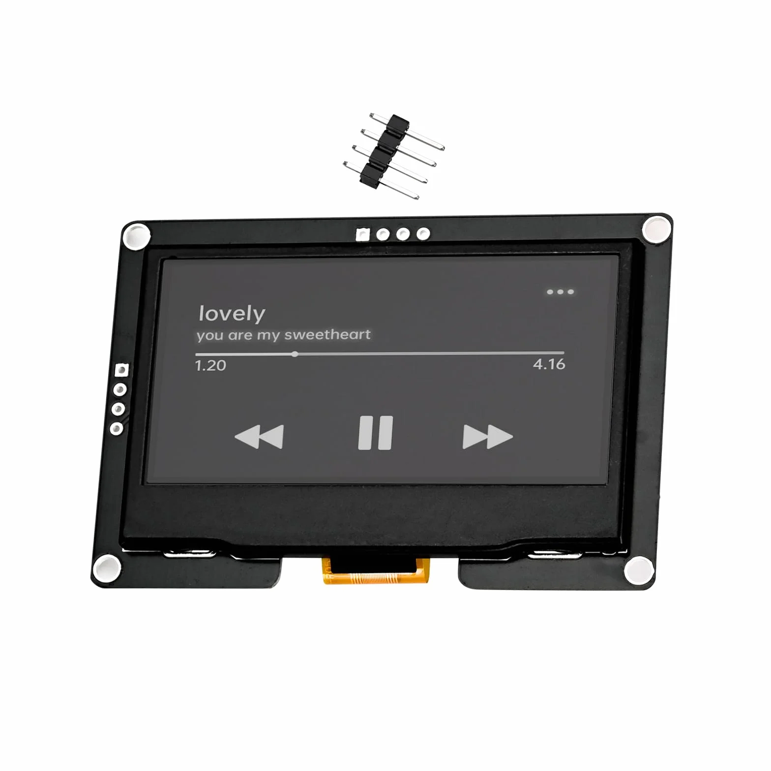 Podazz 2,42-calowy moduł wyświetlacza SSD1309 128x64 OLED 4-poligowy IIC