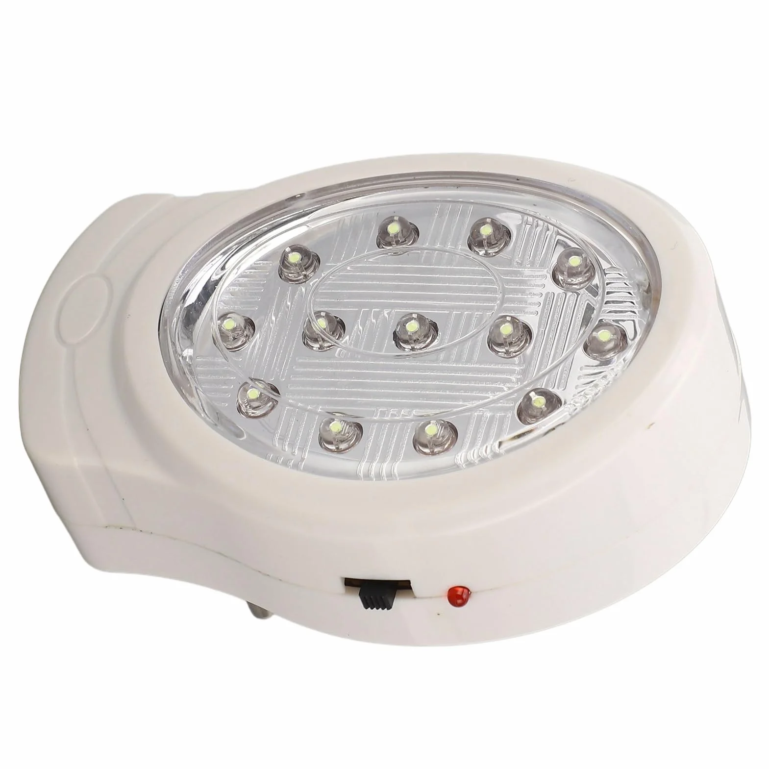 AC110‑240V Awaryjna LED ABS 2W Zimna Biel 2 Biegi Lampka Awarii Zasilania Możliwość ładowania Podłącz lampkę Awarii Zasilania (Wtyczka UE)
