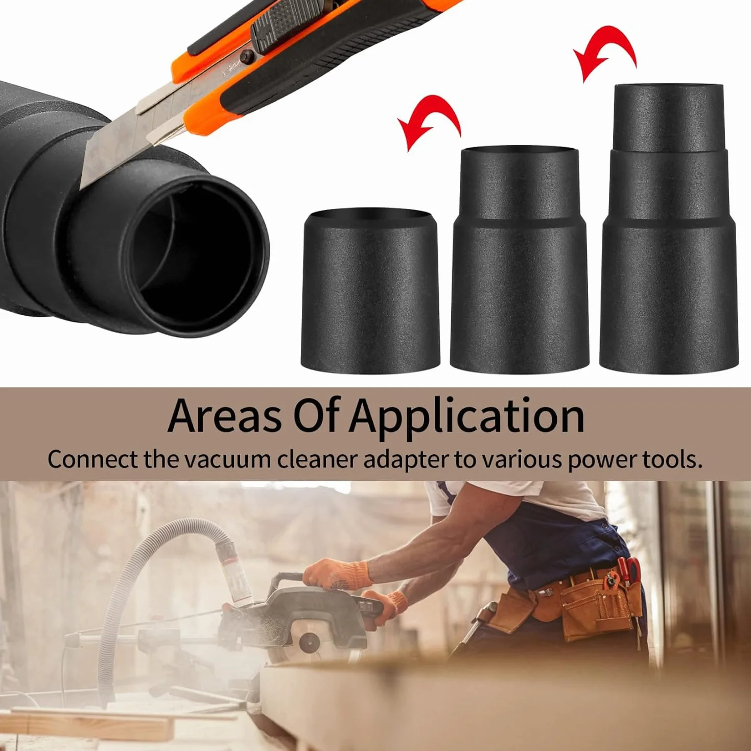 5 Sztuk Uniwersalny Adapter Węża do Rury Odkurzacza– Wąż do Bosch, Makita, Kärcher itp