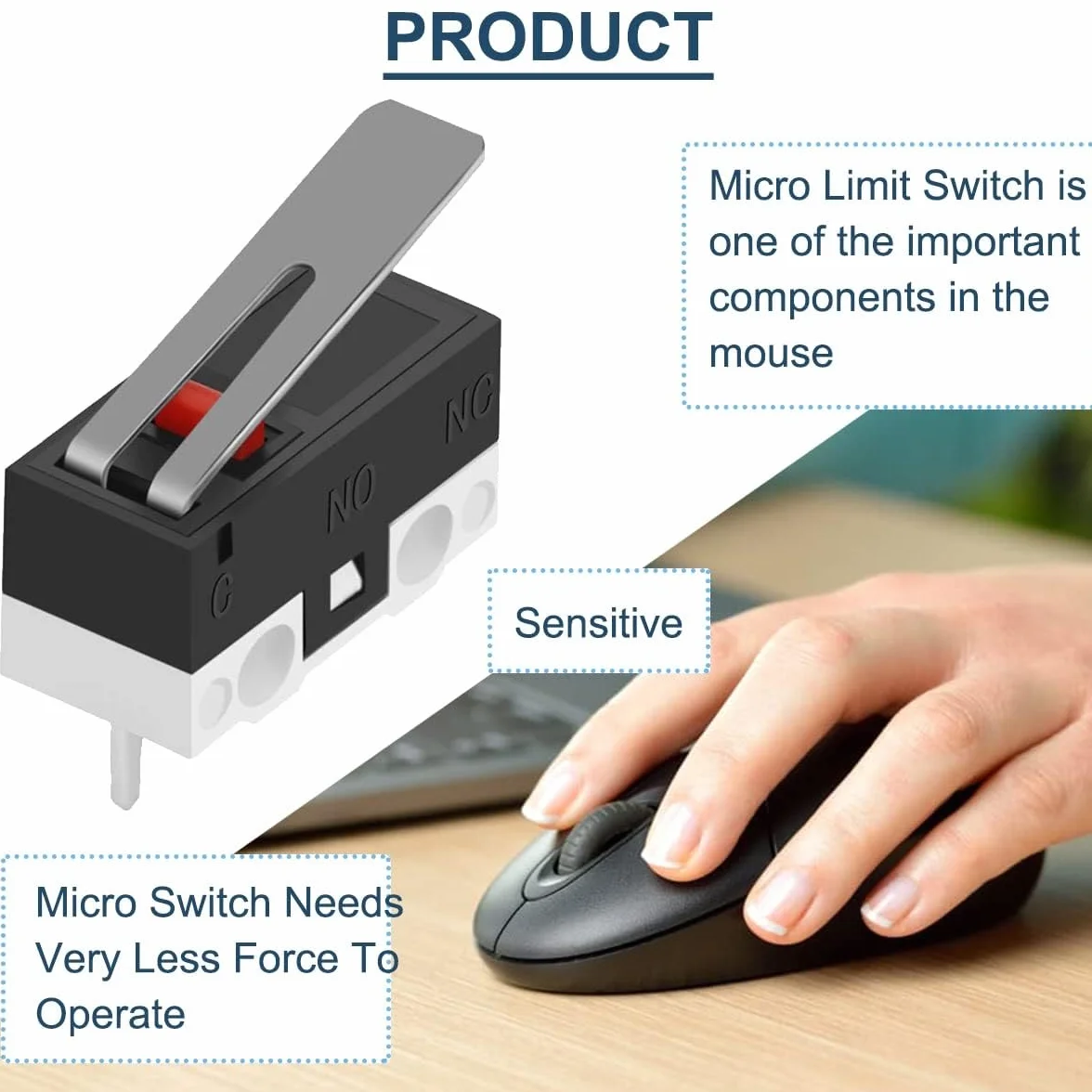 100 sztuk mini mikroprzełączników, AC 1 A 125 V 3-pinowa dźwignia zawiasowa SPDT, mechaniczny wyłącznik krańcowy, chwilowy wyłącznik krańcowy micro do Arduino