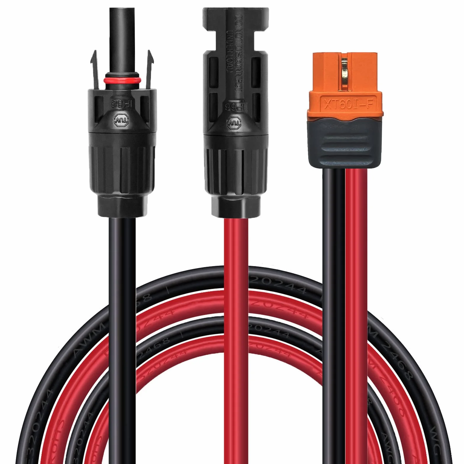Solarny kabel ładujący, wtyczka solarna na XT60i, adapter wtyczka do XT60i, panel słoneczny 12AWG XT60i-F, kabel kompatybilny z EcoFlow DELTA, przenośny generator energii 150 cm