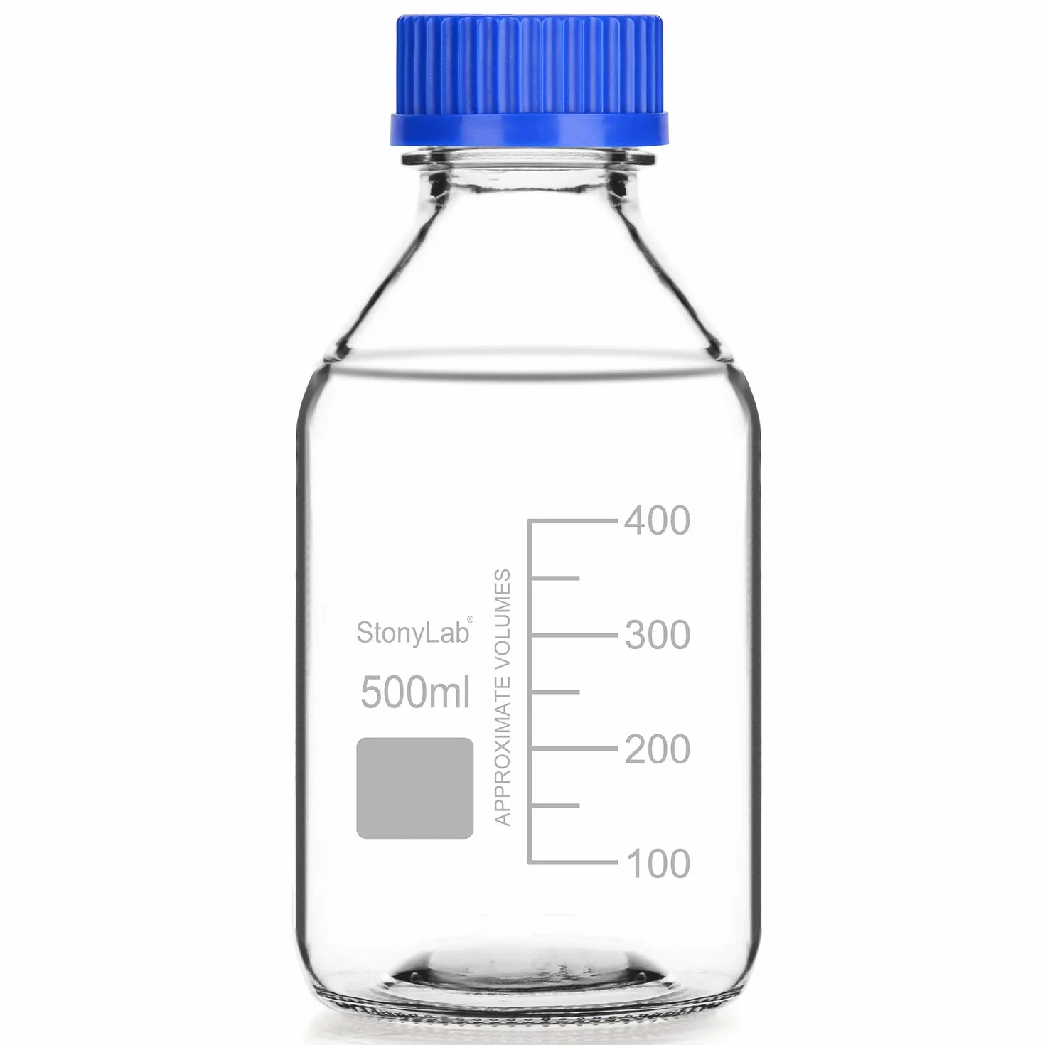 Szklane butelki okrągłe GL45 500 ml z zakrętką