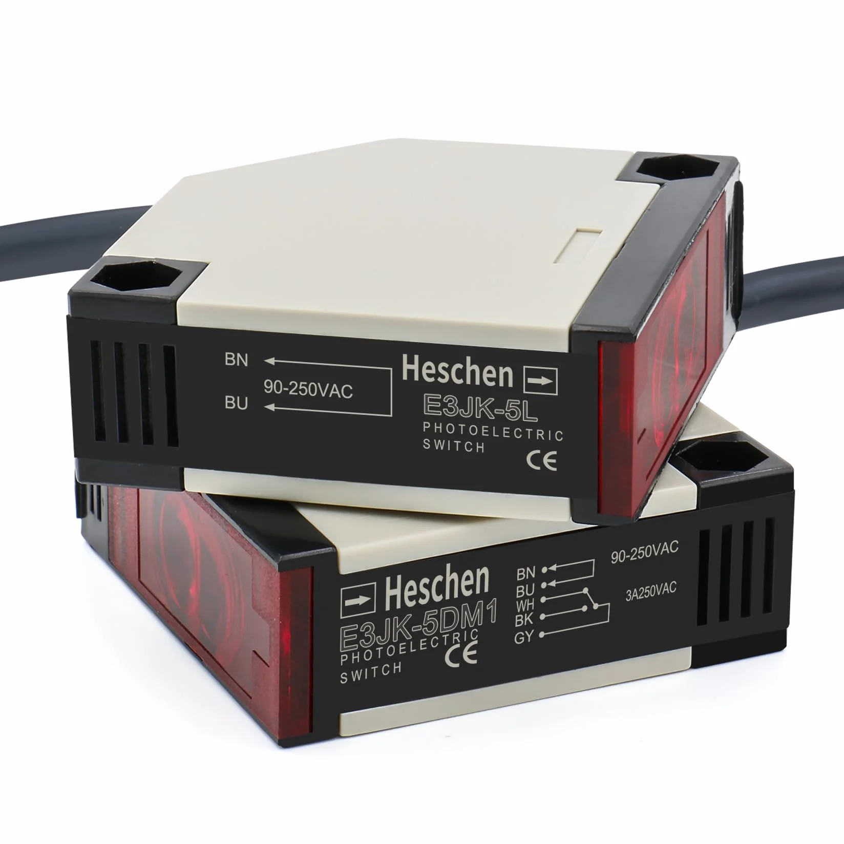 Heschen przełącznik fotoelektryczny E3JK-5DM1-5L AC 90-250 V 5 m