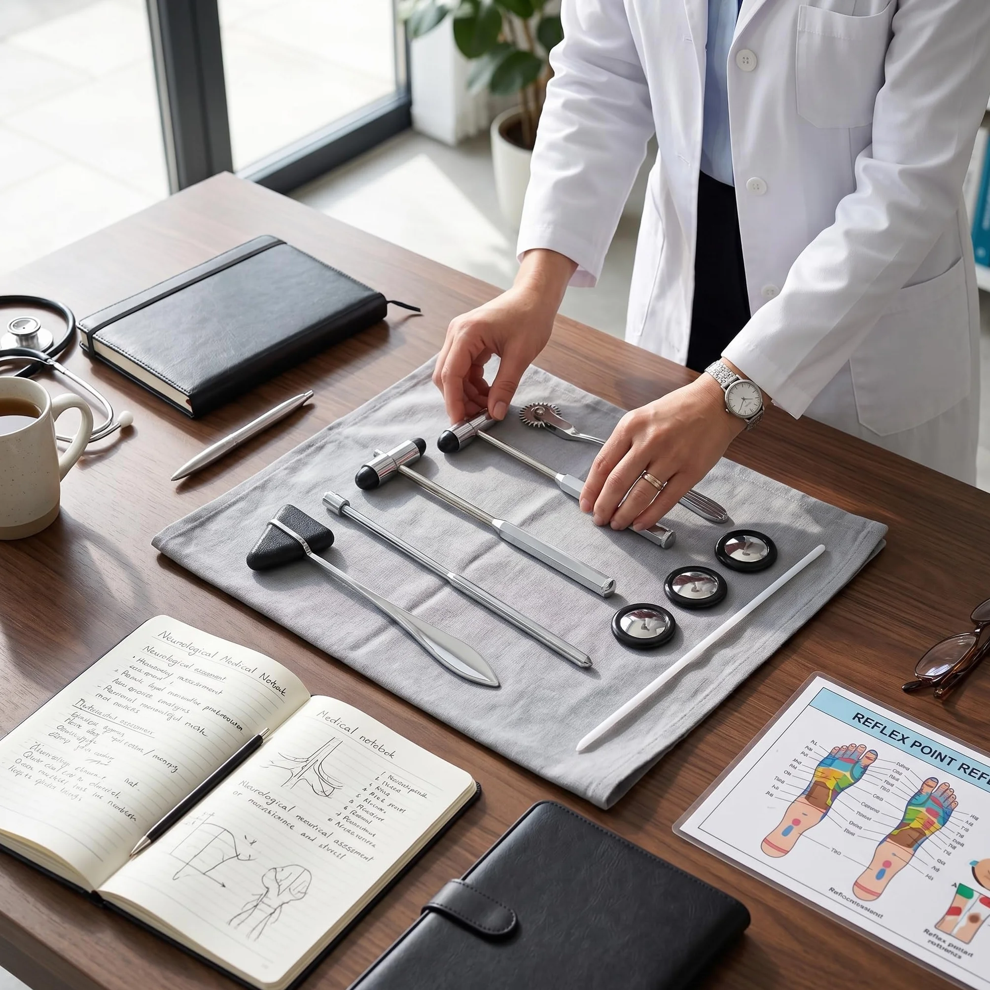 Młotek Odruchowy Neurologiczny 5 Sztuk Zestaw Młotków Neurologicznych Wielofunkcyjny Przenośny Młotek Odruchowy ze Stali Nierdzewnej do Egzaminu Układu Nerwowego