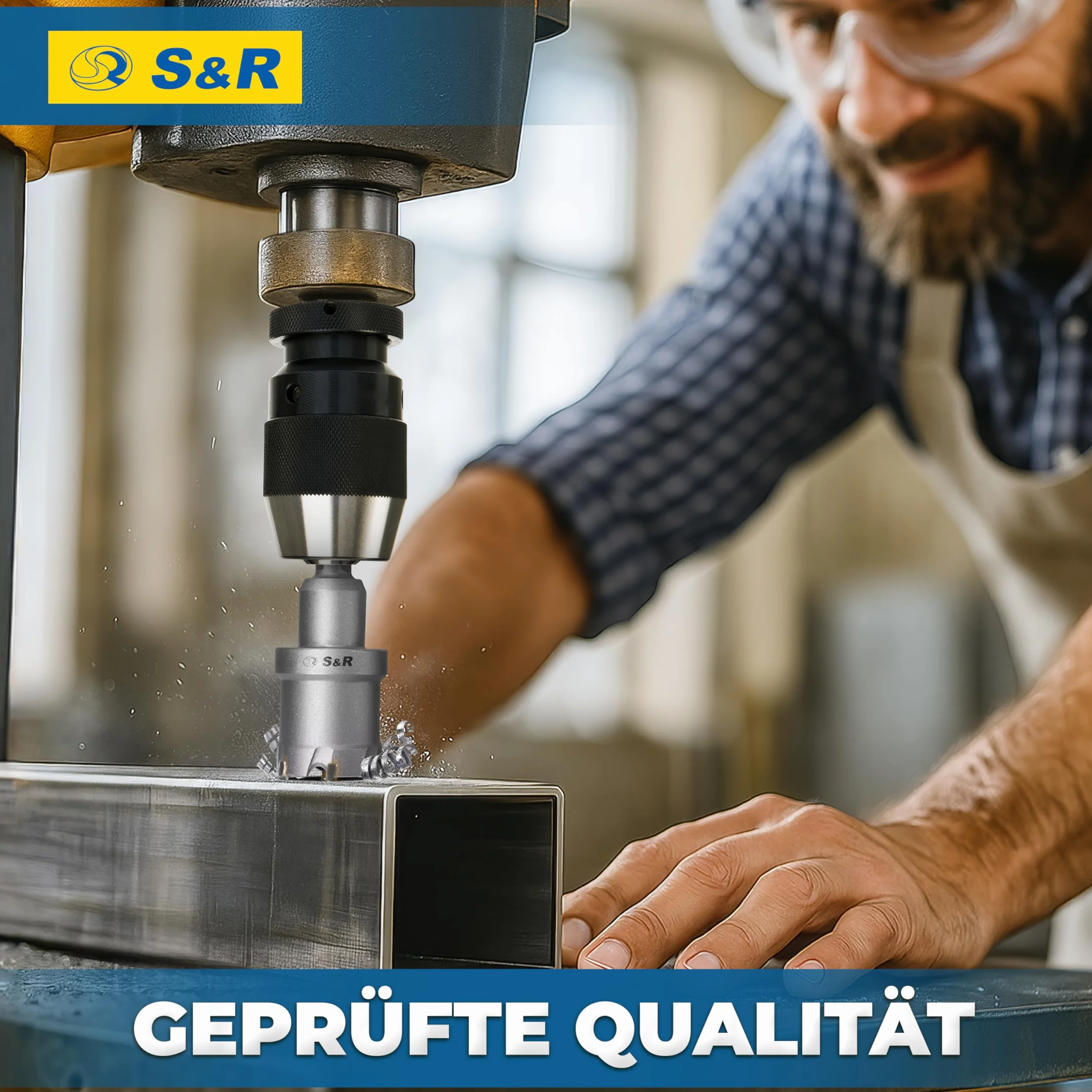 S&R Premium TCT 5-częściowy zestaw otwornic 16-30 mm, wiertło do metalu, stal nierdzewna, twarde stopy, węglik wolframu, zestaw wierteł pilotowych z powłoką tytanową, frezy do metalu