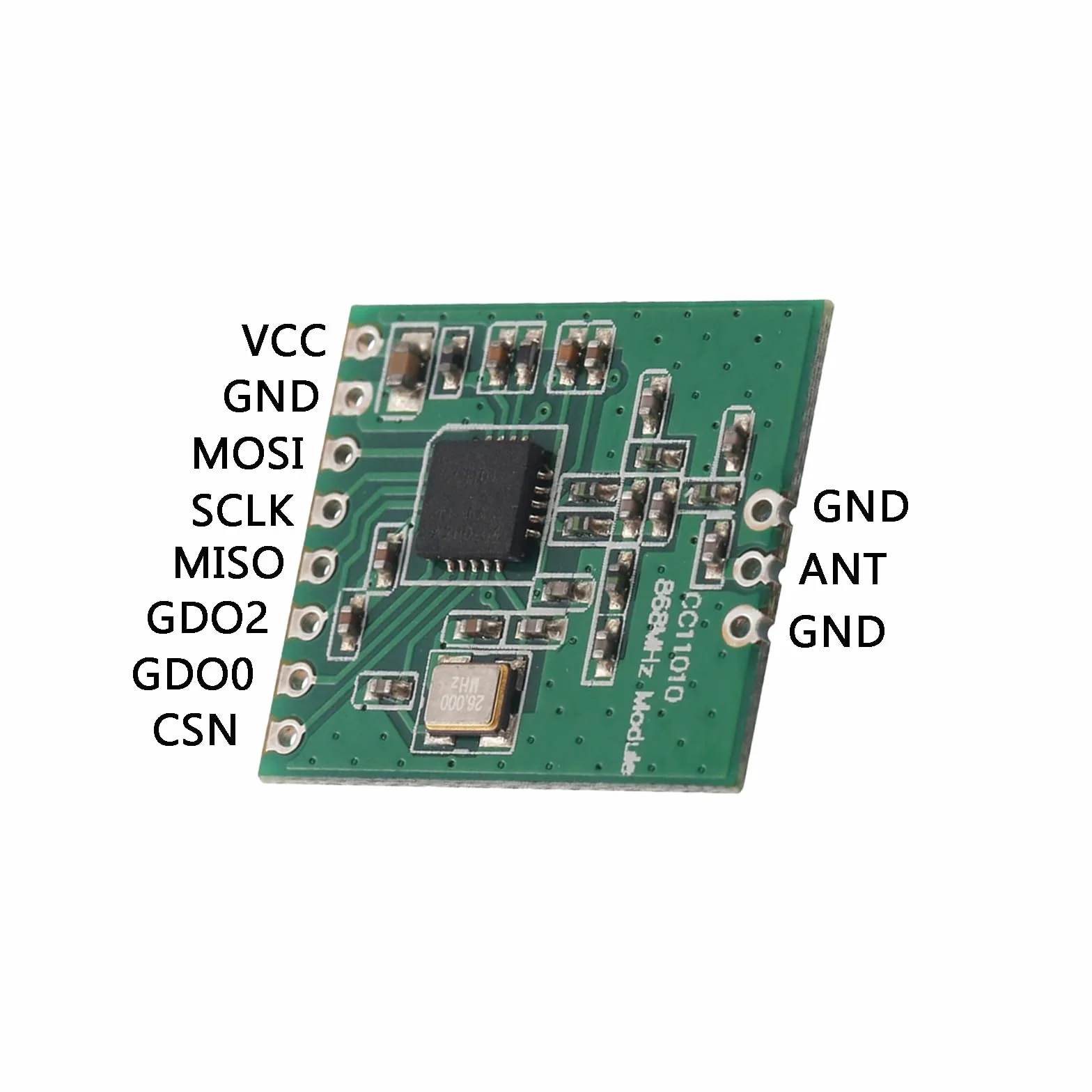 GERUI 5 szt. CC1101 868MHz moduł bezprzewodowy, zdalna transmisja z anteną