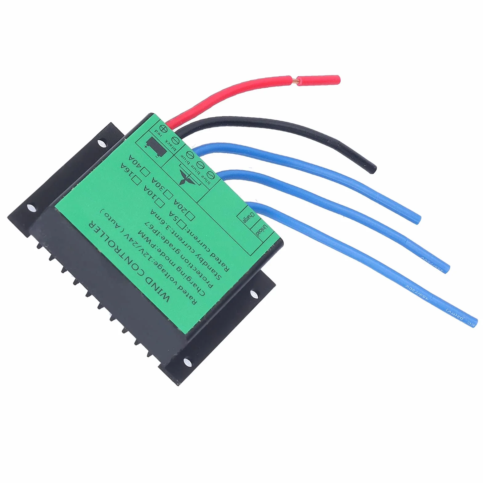 Regulator ładowania generatora wiatrowego Regulator ładowania PWM 100W-400W 12V/24V IP67 Wodoodporny automatyczny regulator Kontroler energii wiatrowej do systemu turbiny wiatrowej (10A)