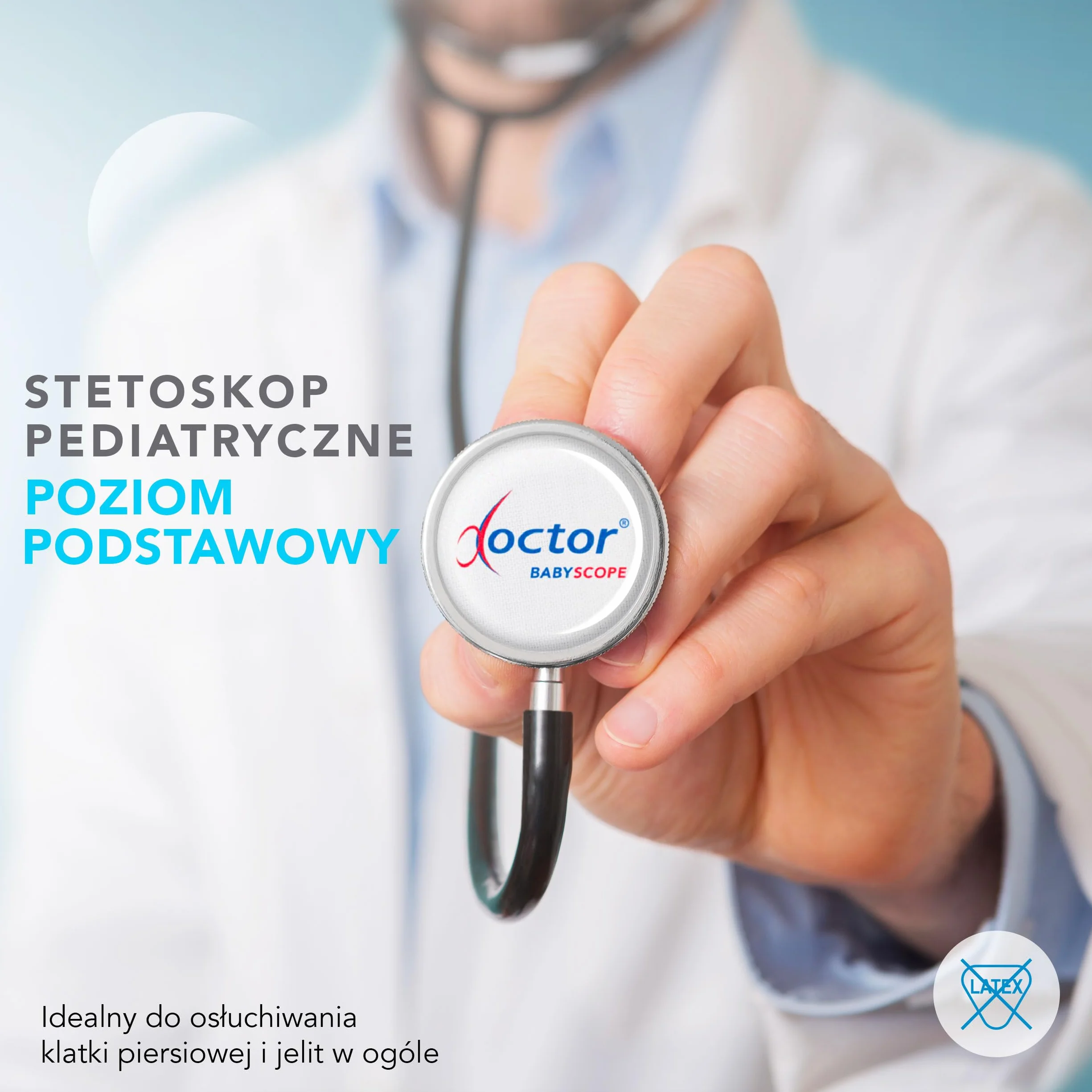 AIESI Stetoskop Dziecięcy Czarny DOCTOR BABY SCOPE 24 miesiące