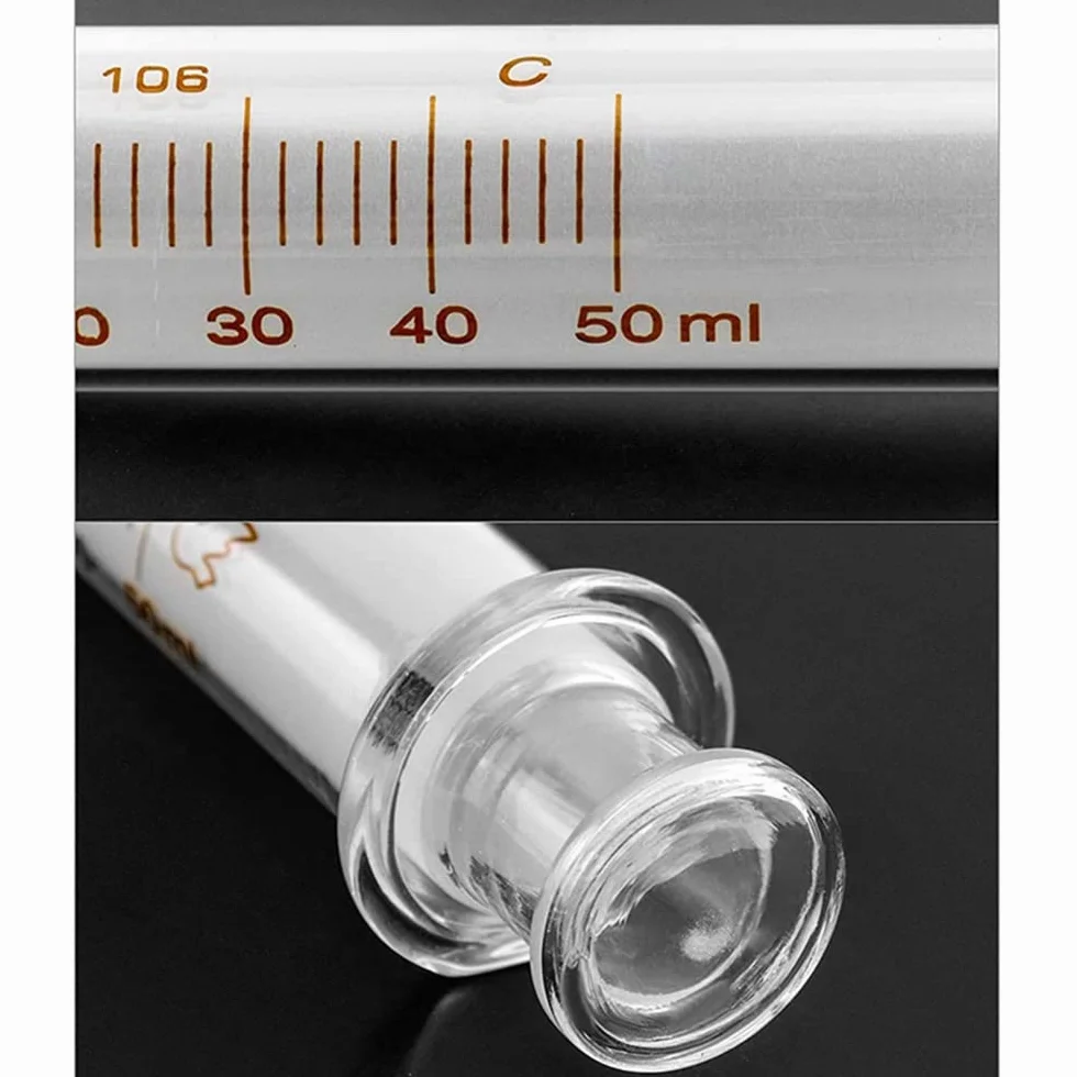 PAI_(polyamide_Imide) sterylna strzykawka szklana, 50 ml, 1 opakowanie