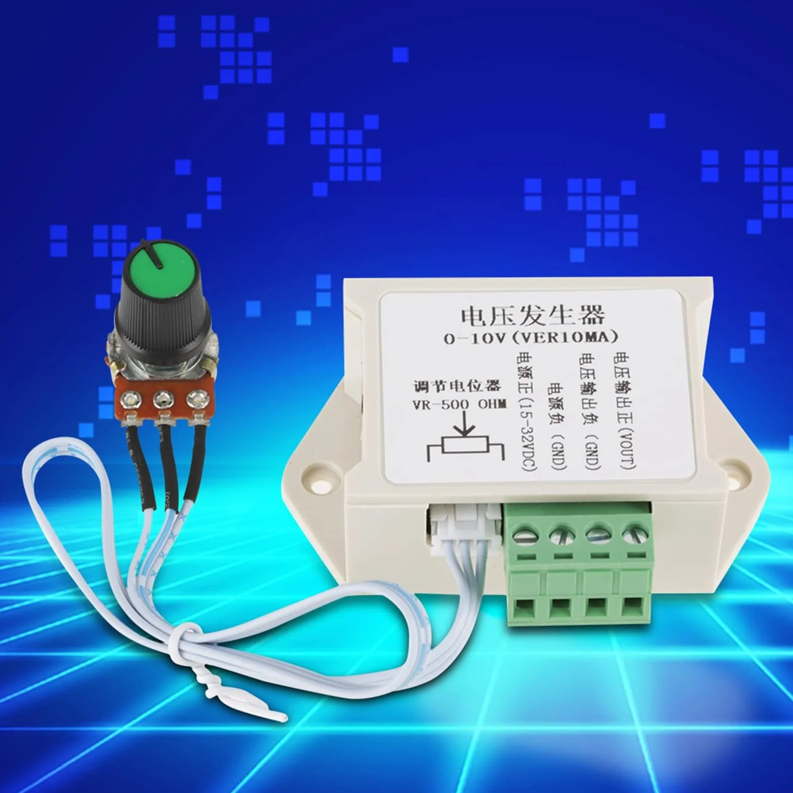 0-10V DC Generator Sygnału Potencjometr 0-10V 10mA Regulowany Analogowy Generator Sygnału Napięcia dla Interfejsu PLC i MCU