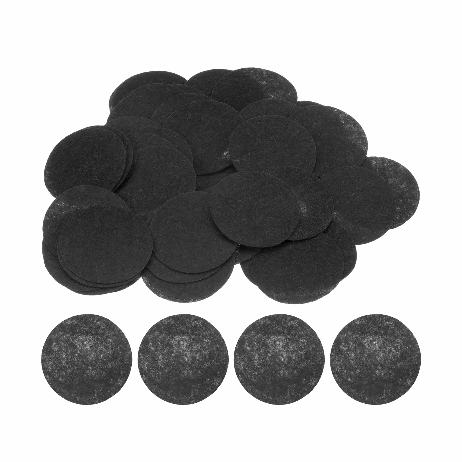sourcing map 100 szt. okrągłe filcowe koła 50 mm 2" rzemiosło podkładki filcowe włóknina poduszka filcowa czarna