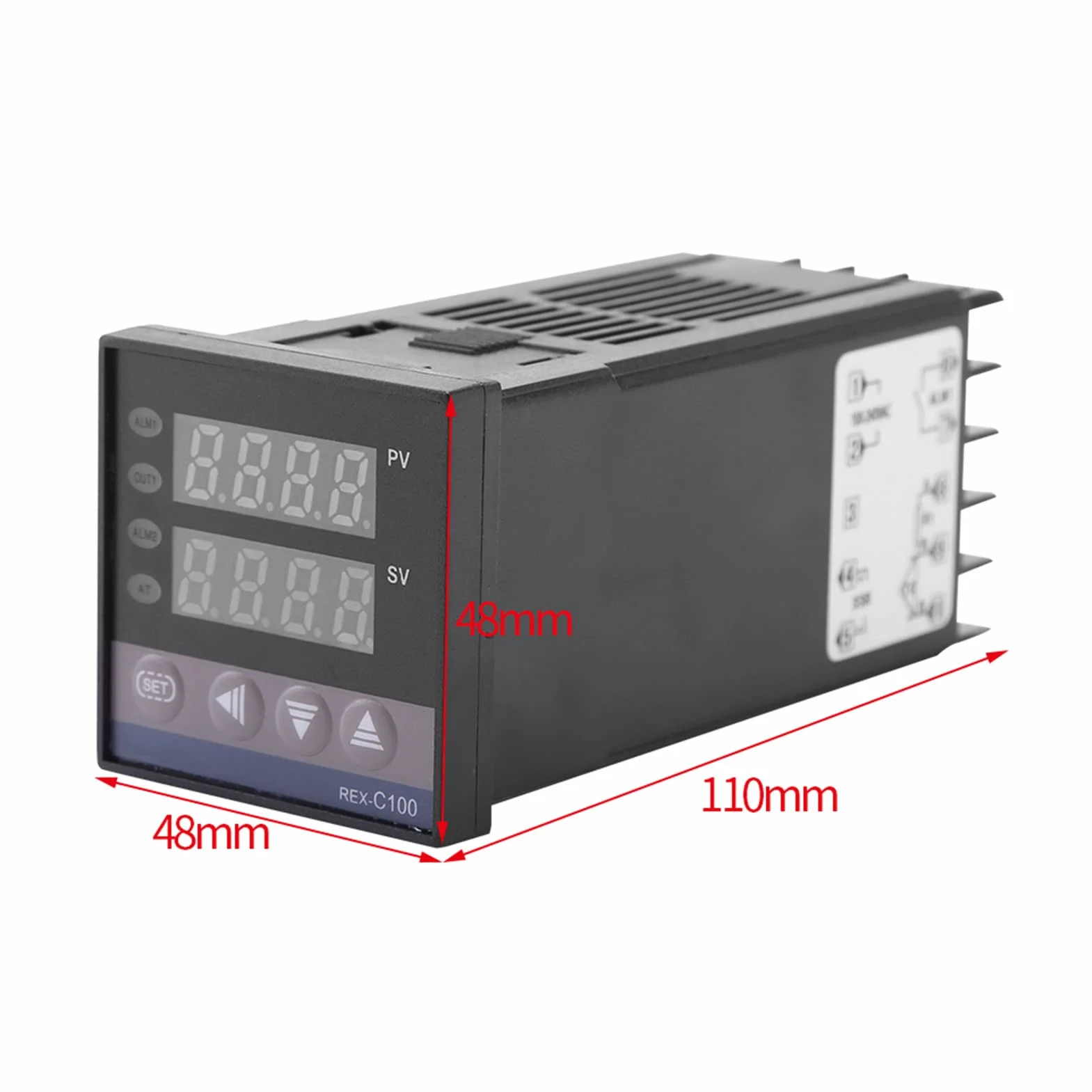 Cyfrowy przełącznik termostatyczny REX-C100, LED PID, regulator temperatury do termostatu, AC110 V-240 V