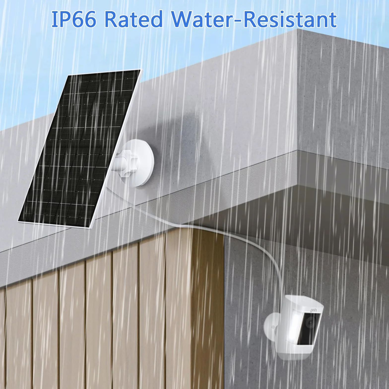Panel słoneczny 7W do Ring Stick Up Cam 2/3 gen. Pro Spotlight Cam Plus Pro IP66 USB-C