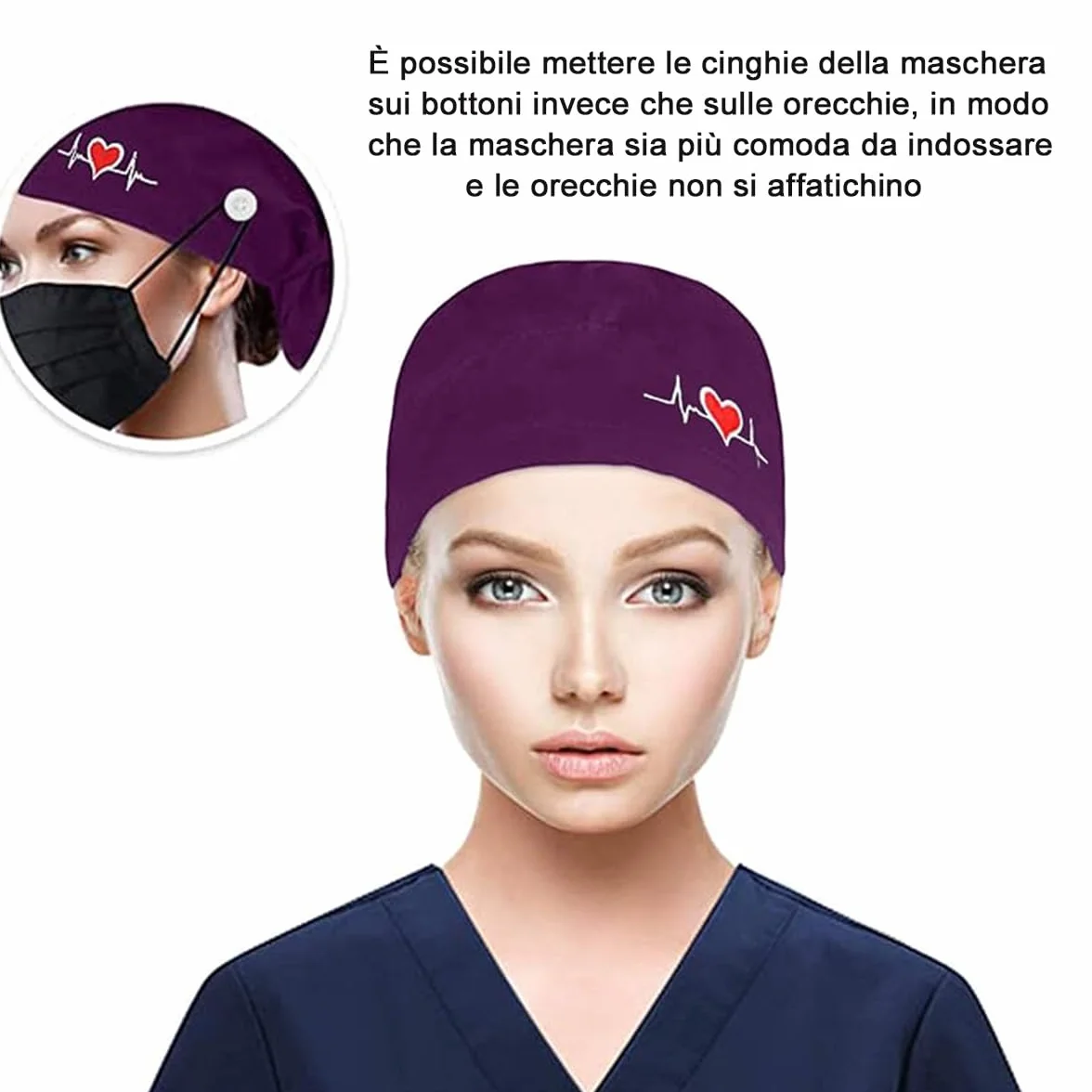 Czapka pielęgniarska medyczne nakrycie głowy unikalny design dla kobiet i mężczyzn do szpitali